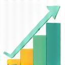 Operational improvement icon - upward graph
